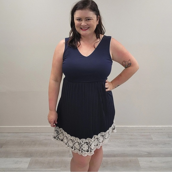 Modcloth Yellow Star Pleated Sleeveless Dress - Size XL - Picture 2 of 5